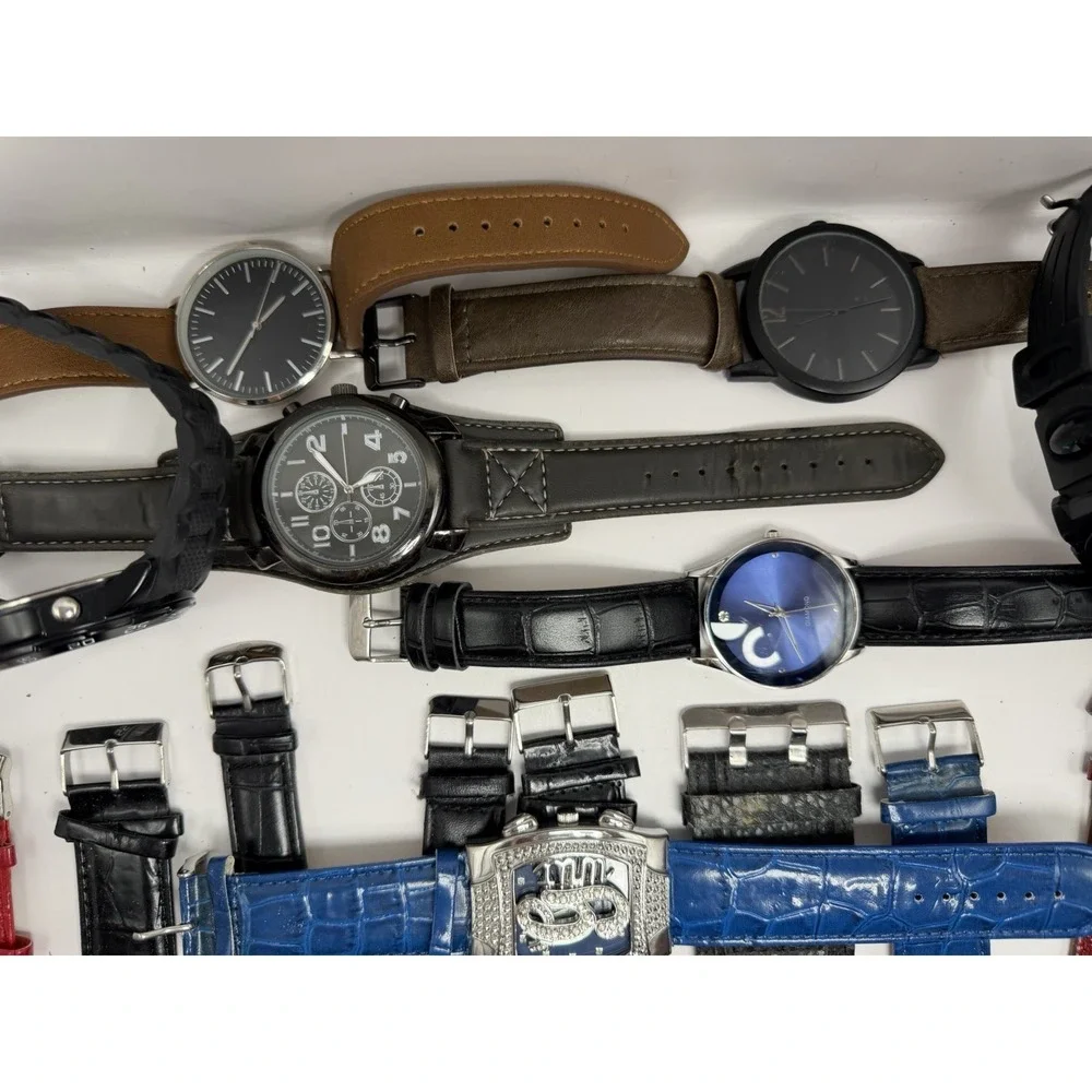Unbranded Mens Watches Lot Of 17 For Parts‎ Or Repair